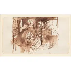 DEVASTATION STUDY by Keith Vaughan, watercolour on paper, sold Oct 2024