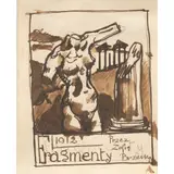 Henri Gaudier-Brzeska, 'FRAGMENTY' DESIGN FOR BOOKJACKET, 1912