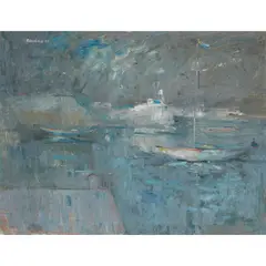 James D. Robertson, HARBOUR, 1965, oil on canvas