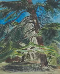 Enid Marx, TREES, OXFORD, c.1940, watercolour and ink
