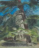 Enid Marx, TREES, OXFORD, c.1940, watercolour and ink