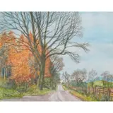 James McIntosh Patrick, LARCH TREES, AUTUMN, NEARBY TULLYBACCART, 1993, watercolour