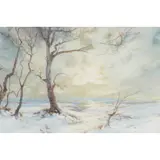 Robert Burns, SUN BREAKING THROUGH LAMMERMUIRS, watercolour and body colour
