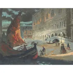 Charles Hodge Mackie, THE DUCAL PALACE, VENICE, Colour woodcut