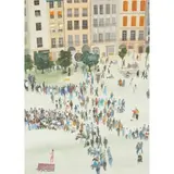 Jack Firth, STREET PERFORMERS, BEAUBOURG, watercolour and body colour