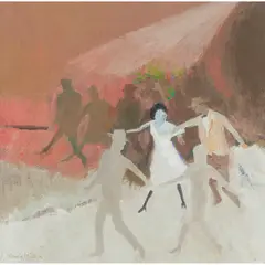 David Michie, MIDNIGHT TANGO SERIES V, oil on canvas board