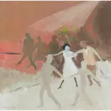 David Michie, MIDNIGHT TANGO SERIES V, oil on canvas board