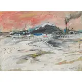 James D. Robertson, SNOW ON THE TRACKS, 1972, mixed media
