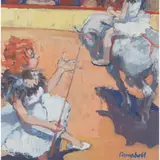 Catriona Campbell, CIRCUS, oil on board