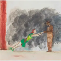 David Michie, MIDNIGHT TANGO SERIES I, oil on canvas board