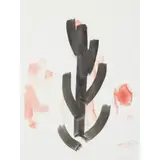 William Johnstone, BLACK AND RED II, 1975, red and black ink