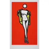 WOMAN TAKING OFF MAN'S SHIRT (CRISTEA P.244) by Julian Opie, Screenprint, 2003, from an unknown edition size, published by K21 Kunstammlung Nordrhein-Westfalen, unframed, sold Jun 2024