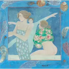 Brenda Lenaghan, FIGURES AGAINST A NIGHT SKY, gouache