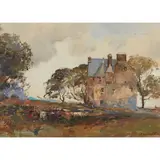 Archibald Kay, BARCALDINE CASTLE, LOCH CRERAN, oil on board