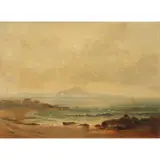 Rev. John Thomson Of Duddingston, A VIEW LOOKING EAST FROM ABERLADY, Oil on panel
