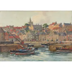 Robert Eadie, PITTENWEEM HARBOUR, oil on canvas board