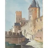James McIntosh Patrick, CARCASSONE, 1926, watercolour and pen