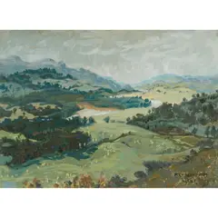 William Drummond Bone, VERDANT LANDSCAPE, PERTHSHIRE, oil on board