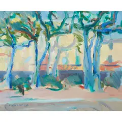 Irene Leslie Main, VENCE, SOUTH OF FRANCE, 1990, oil on board