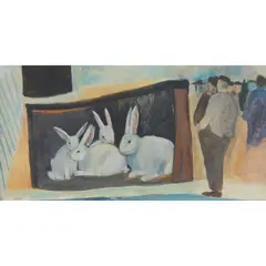 THE NEXT LOT by Tessa Newcomb, 1984, oil on board, offered Jun 2024