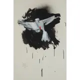 Adrian Henri, STUDY FOR DEATH OF A BIRD IN THE CITY (TRIPTYCH), 1982, acrylic on paper (3)