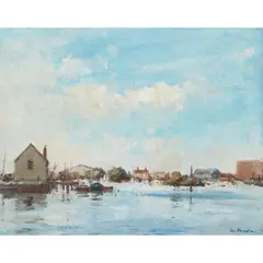 Ian Houston, BRAYFORD POOL - SUMMER, oil on board