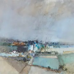 Drummond Mayo, BORDER FARM, gouache on board