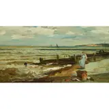 John Reid, ON THE HARBOUR QUAY, oil on canvas