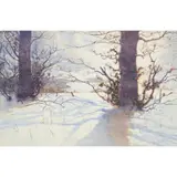 Robert Burns, A SUNLIT SNOW-COVERED LANDSCAPE, watercolour