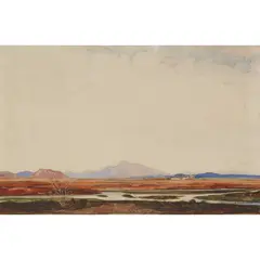 Katherine Cameron, ACHNACREE MOSS AND BEN CRUACHAN IN THE AUTUMN, watercolour