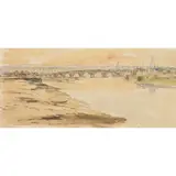 James McBey, BERWICK-ON-TWEED, pen and ink and watercolour