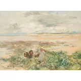 Robert Gemmell Hutchison, CHILDREN IN THE DUNES, oil on canvas