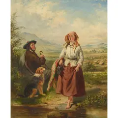 Thomas Faed, 'O TIBBIE I HAE SEEN THE DAY', oil on board