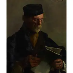 John Reid Murray, THE LATEST NEWS, oil on canvas