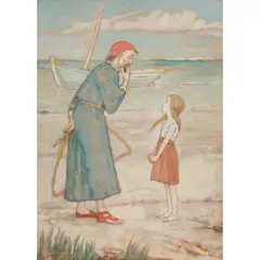 John Duncan, THE MAN OF THE MOON LOST, tempera on board