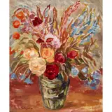 William MacTaggart, SUMMER FLOWERS, oil on board