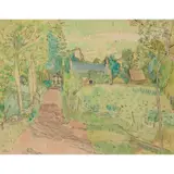 SPINNINGDALE by William George Gillies, pen and ink and watercolour, sold Jun 2024