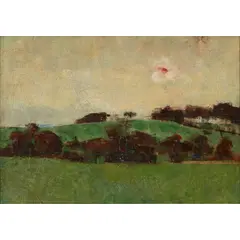 John Quinton Pringle, SUNSET OVER WOODLAND, Oil on canvas