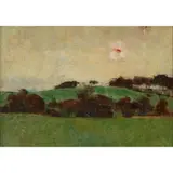 John Quinton Pringle, SUNSET OVER WOODLAND, Oil on canvas