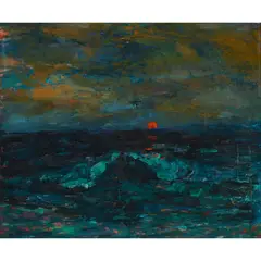 William MacTaggart, EVENING ON THE SOLWAY, oil on board