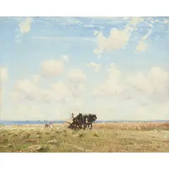William Page Atkinson Wells, HARVEST TIME, oil on canvas