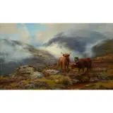 Louis Bosworth Hurt, HIGHLAND CATTLE IN A MOUNTAIN GLEN