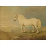 James Cassie, STUDY OF A HEAVY HORSE ON A CLIFF-TOP, oil on canvas