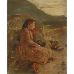 William McTaggart, WEARY BY THE WAYSIDE, oil on board