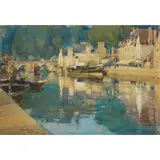 James Paterson, DINAN WITH THE ST. MALO STEAMER, watercolour