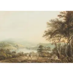 Alexander Nasmyth, PONTE DELLA MOLA NEAR ROME, ’ watercolour