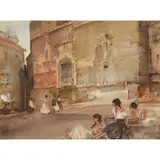 William Russell Flint, TENSION, LUCENAY-LES-TROIS-TOURS, watercolour