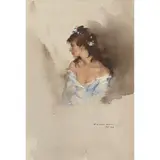 William Russell Flint, CECILIA, watercolour