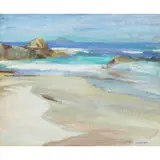 William Mervyn Glass, LUNGA FROM IONA, oil on board
