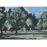 Samuel Peploe, WOODED LANDSCAPE, Oil on canvas